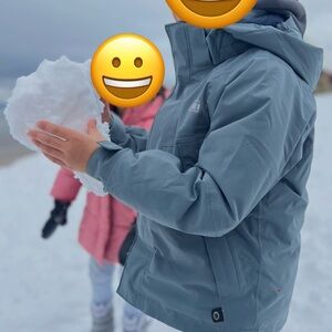 REI Kids Mountain Snow Ski Jacket XS (Size 6-7) Blue Grey